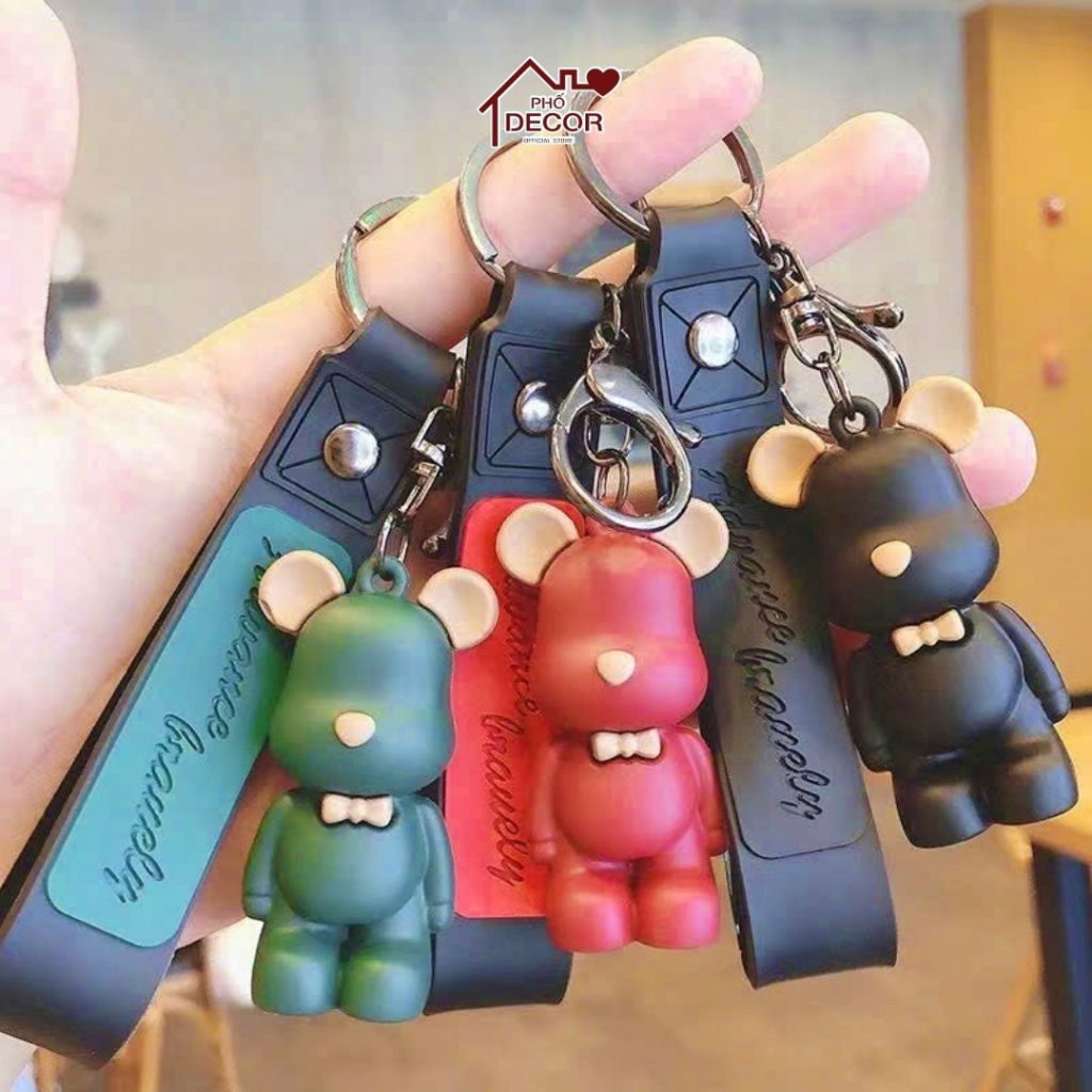 Móc Khoá Gấu BearBrick - Móc Treo Túi Cặp - Móc Treo Chìa Khoá Chất Liệu Silicon Mẫu 3