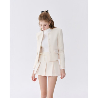 Áo khoác tay dài và chân váy kiểu - Delphine jacket and skirt - RED BEAN