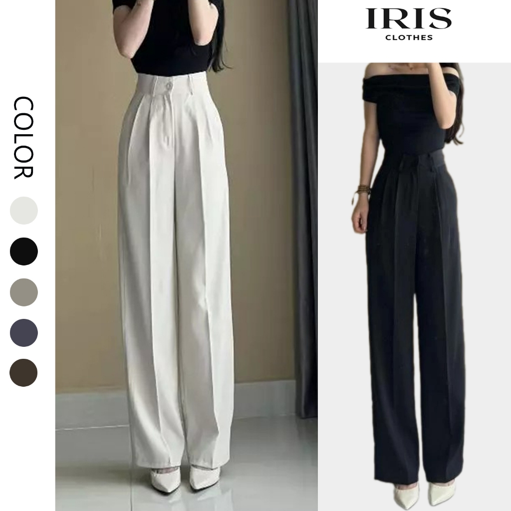 Gợi ý các mẫu quần ống suông nữ cạp cao đang được yêu thích