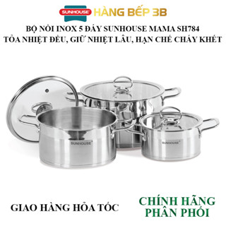 Bộ nồi Inox 5 đáy từ Sunhouse MAMA SH784