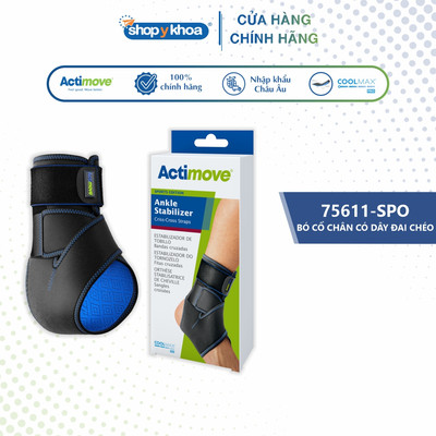 Bó Cổ Chân Có Dây Đai Chéo Actimove, Màu Đen [75611-SPO]. Nhập Khẩu Châu Âu (1 Cái)