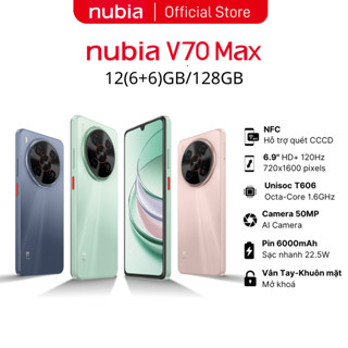 Điện thoại Nubia V70 Max 12(6+6)GB/128GB I Hỗ trợ NFC I Pin 6000mAh I 6.9"120Hz I Chống rơi vỡ*