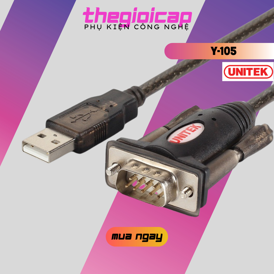 Cáp USB to RS232 (USB to com) Unitek Y-105