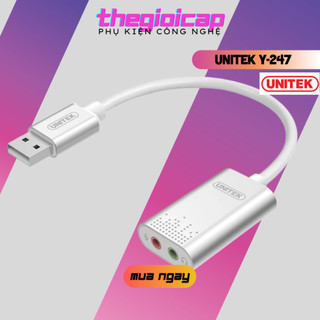 Usb sound âm thanh cao cấp unitek y-247 hàng chính hãng