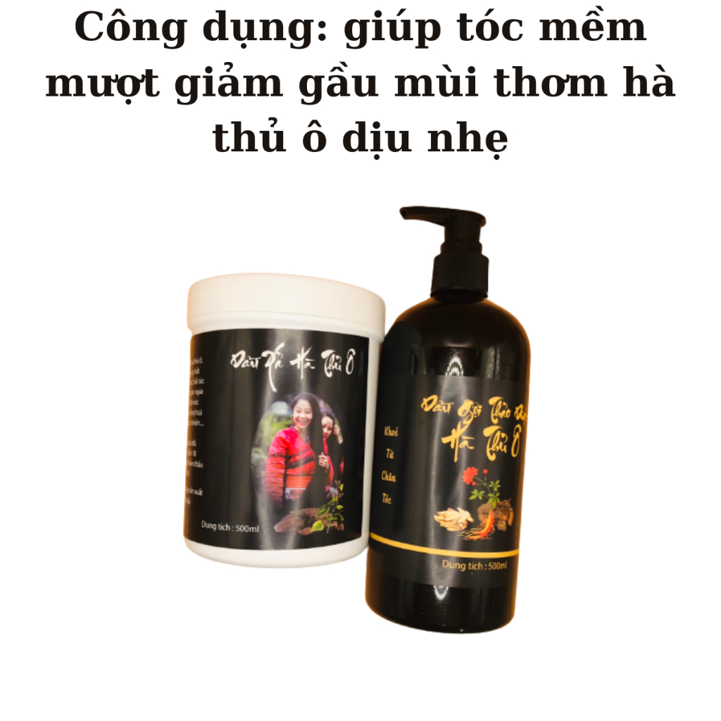 Cặp dầu gội xả hà thủ ô [ GỘI 500ml XẢ 500ml]