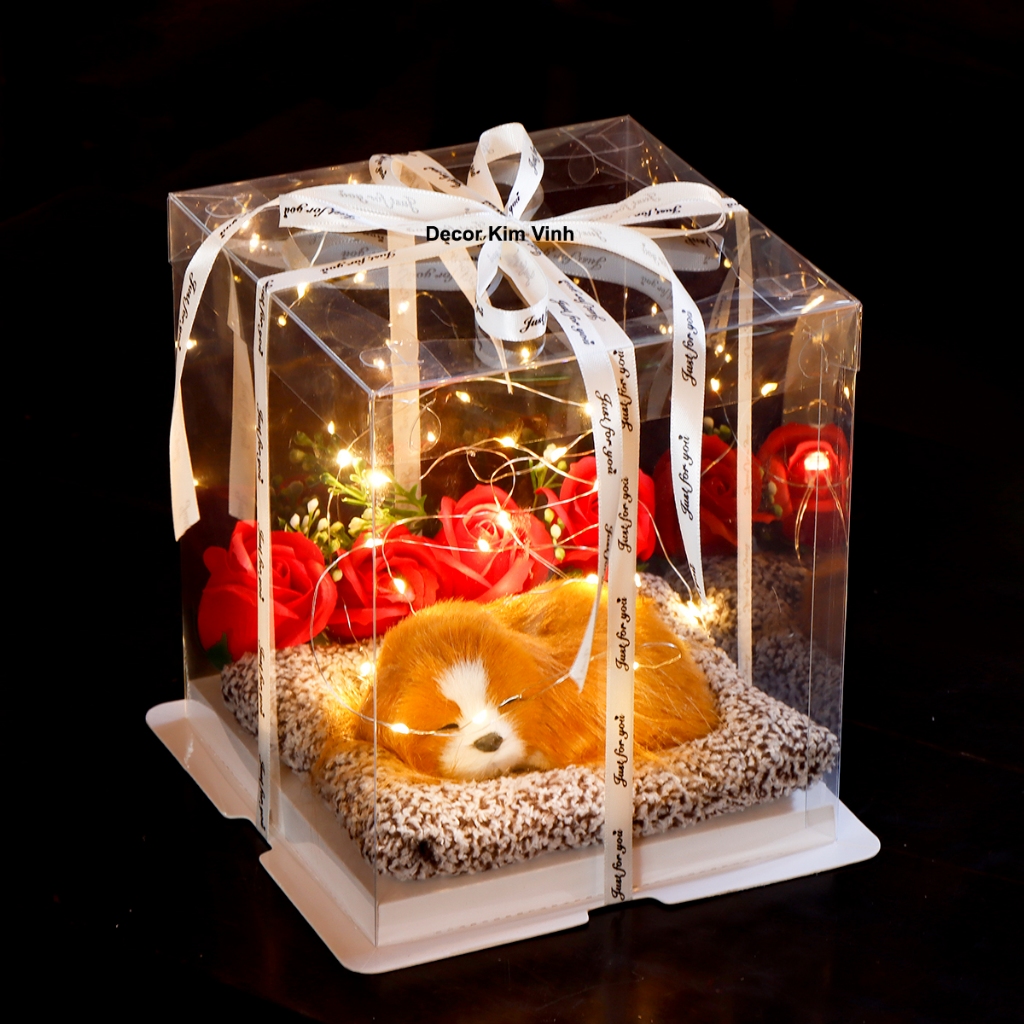 Hộp Quà Mô Hình Chú Chó Lõi Than Hoạt Tính Quà Tặng Ý Nghĩa 8/3, Sinh Nhật, Valentine, Dịp Lễ