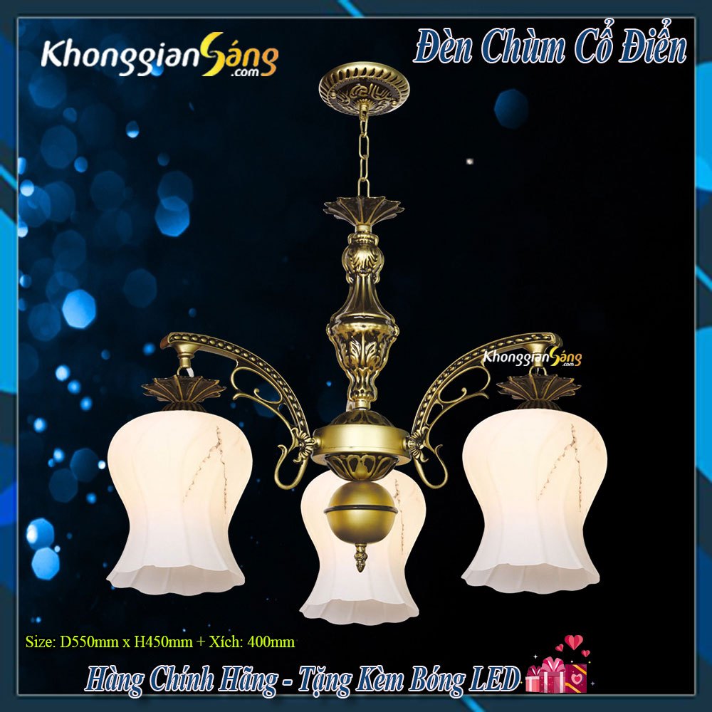 [BÓNG LED] ĐÈN CHÙM PHÒNG KHÁCH SƠN GIẢ ĐỒNG NHỎ GỌN, PHÙ HỢP NHIỀU KHÔNG GIAN