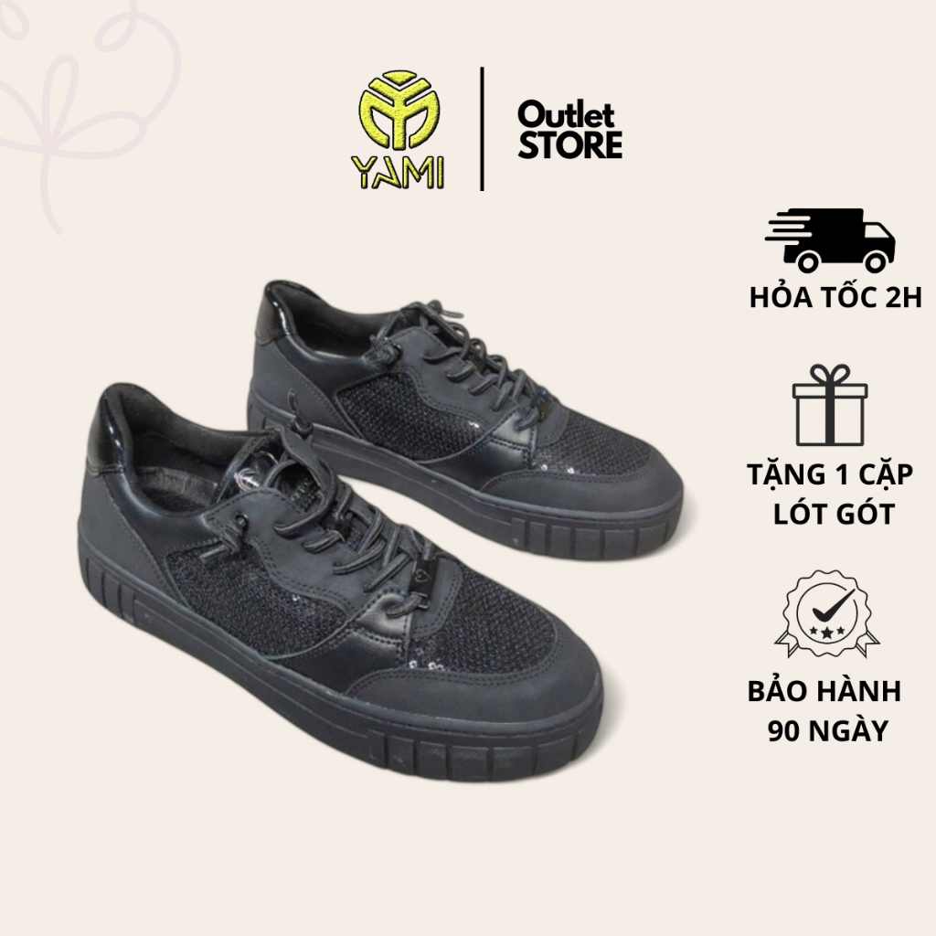 Giày Thể Thao Nữ Cổ Thấp, Giày Sneaker Nữ Cao Cấp Buộc Dây Đế Độn Tăng Chiều Cao, Giày Xuất Xịn YAMI
