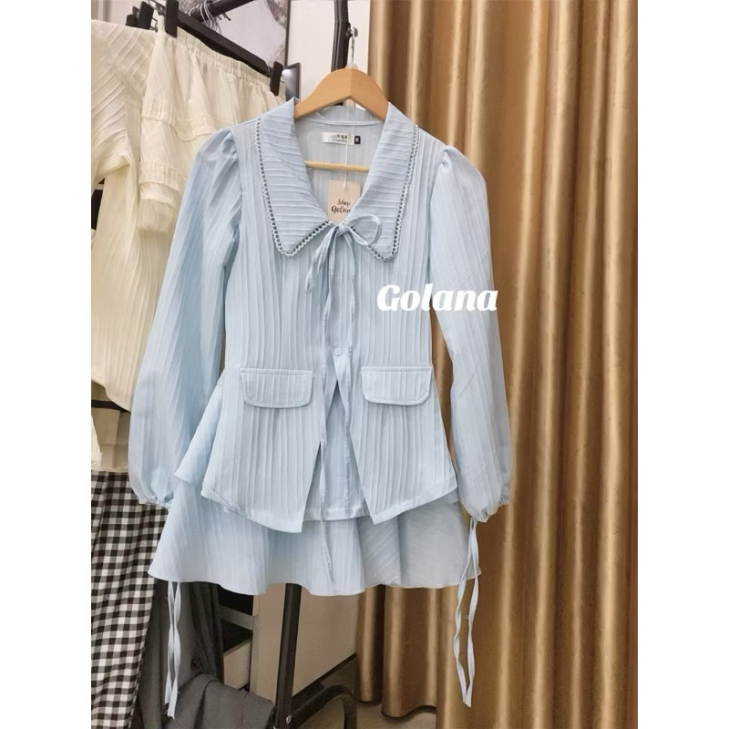 Set Áo Váy Phối Bèo Chiết Eo DOLLY DRESS Nữ Tính, Set Bộ Đồ Nữ Bèo Nơ (Có bigsize) CÓ SẴN-GIAO NGAY | BigBuy360 - bigbuy360.vn