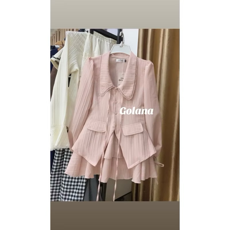 Set Áo Váy Phối Bèo Chiết Eo DOLLY DRESS Nữ Tính, Set Bộ Đồ Nữ Bèo Nơ (Có bigsize) CÓ SẴN-GIAO NGAY | BigBuy360 - bigbuy360.vn