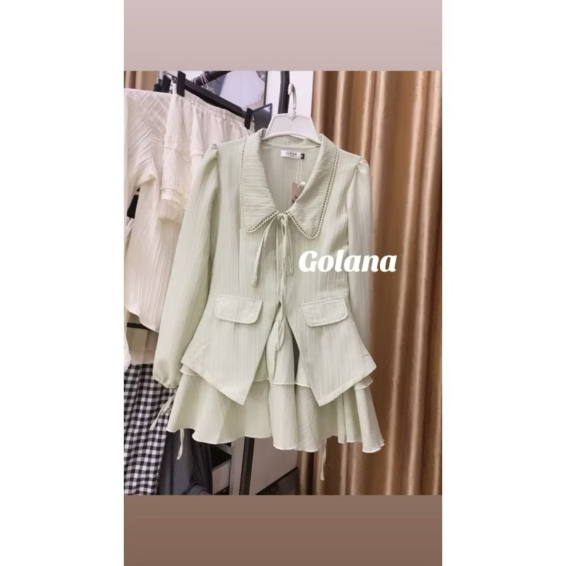 Set Áo Váy Phối Bèo Chiết Eo DOLLY DRESS Nữ Tính, Set Bộ Đồ Nữ Bèo Nơ (Có bigsize) CÓ SẴN-GIAO NGAY | BigBuy360 - bigbuy360.vn