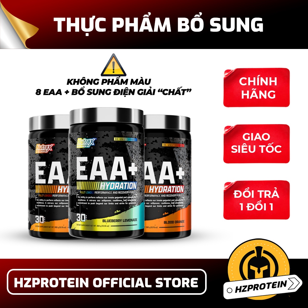 NUTREX EAA + HYDRATION - BỔ SUNG EAA, ĐIỆN GIẢI GIÚP PHÁT TRIỂN
