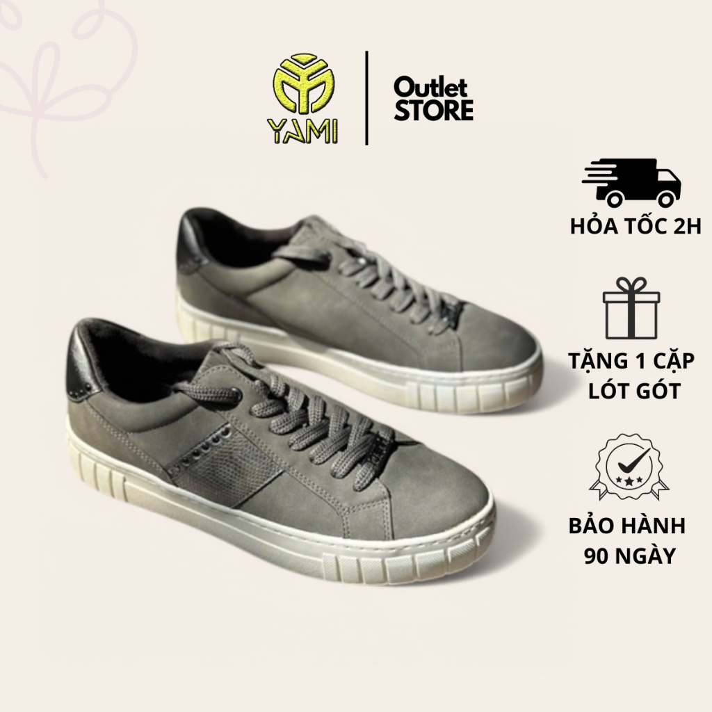 Giày Thể Thao Nữ Cổ Thấp, Giày Sneaker Nữ Cao Cấp Buộc Dây Đế Độn Tăng Chiều Cao, Giày Xuất Xịn YAMI
