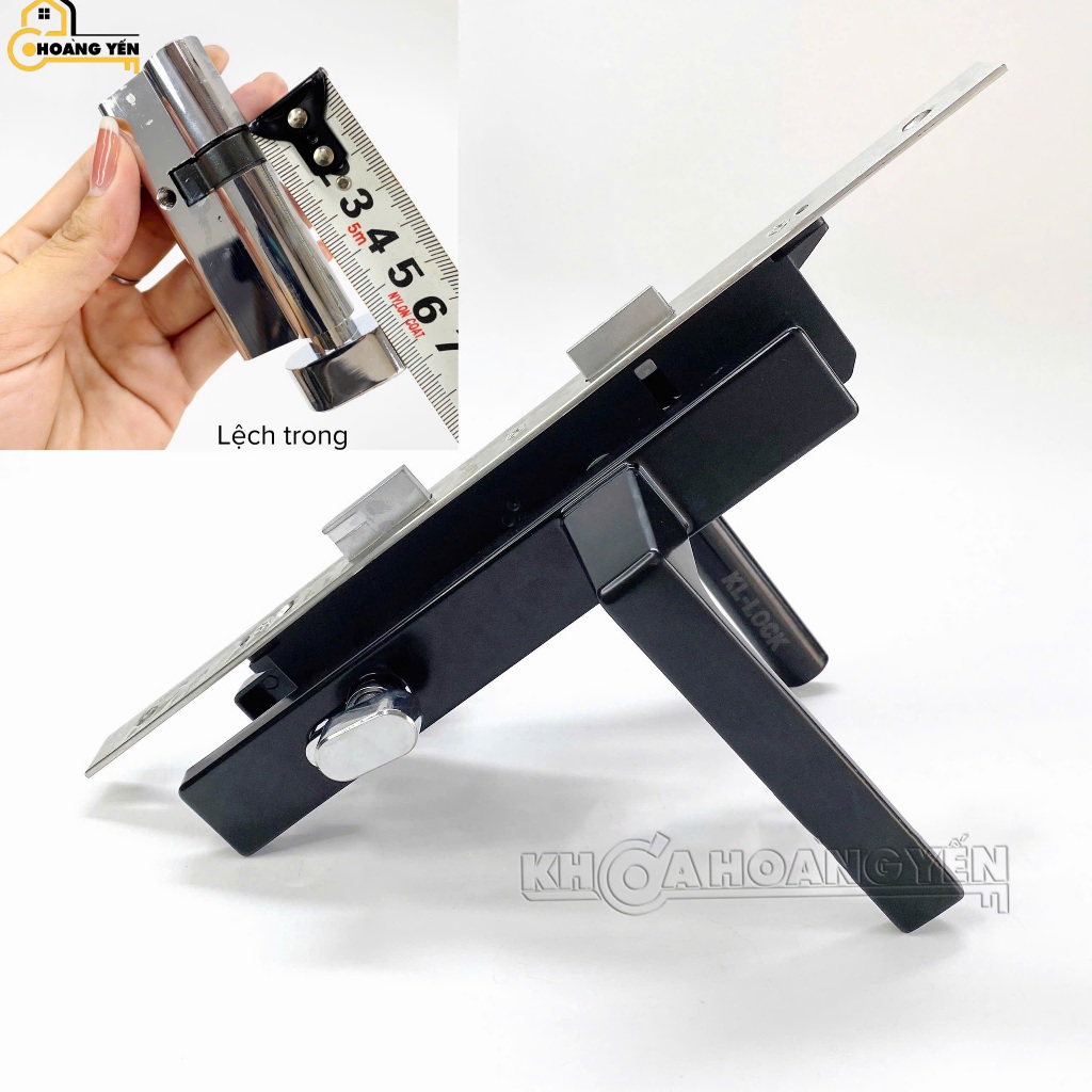 Khoá tay gạt, Khoá cửa thông phòng, Khoá thay thế cho khóa KinLong cửa nhôm xingfa - Khoá Hoàng Yến