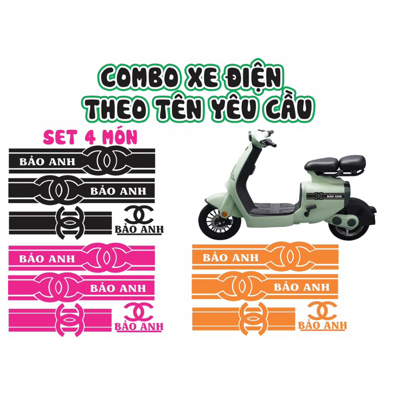 tem dán xe điện vc k1 trang trí xe điện