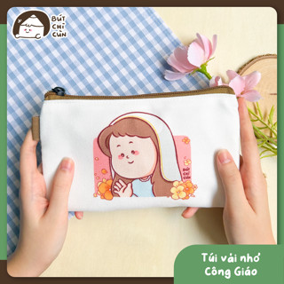 Qùa tặng Công giáo - Túi vải nhỏ - Vật phẩm lưu niệm Công giáo chibi đáng yêu - Thiết kế độc quyền của Bút chì cùn