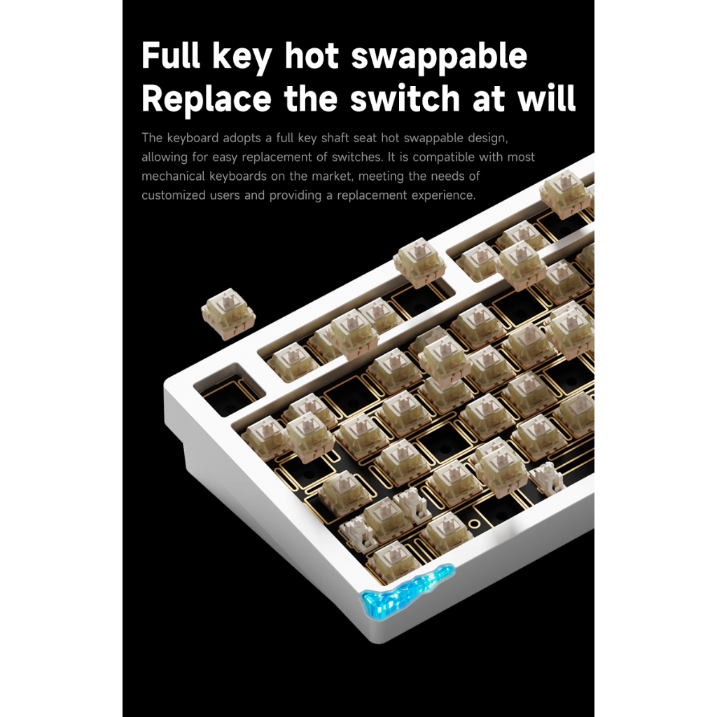 Bàn phím cơ khung nhôm CNC STARS 75  / Stars 75S - 3 mode kết nối - LED RGB - Có APP - Hotswap - Full nhôm | BigBuy360 - bigbuy360.vn