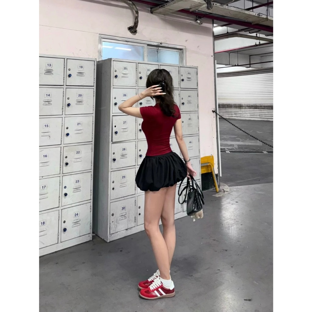 [ TET SET ] Set babytee slimfit và Chân váy bí phông cạp thun bản to form ngắn trendy | BigBuy360 - bigbuy360.vn