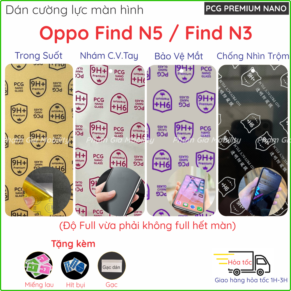 Dán màn hình ngoài Oppo Find N5/ Find N3 nano dẻo siêu mỏng trong suốt, nhám chống vân tay, bảo vệ m