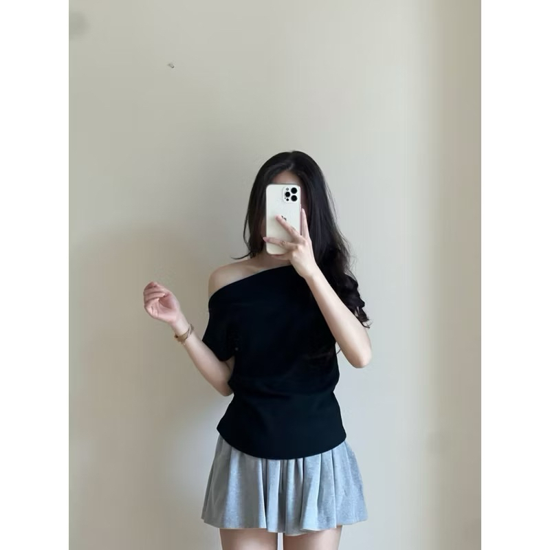 Áo body Nữ Thắt eo cộc tay, Áo trễ vai nữ Phong Cách Hàn Quốc Golana TV01  ( có bigsize) | BigBuy360 - bigbuy360.vn