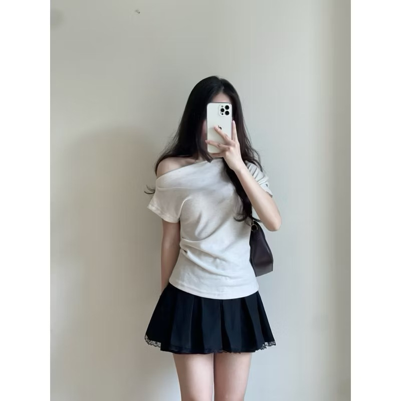 Áo body Nữ Thắt eo cộc tay, Áo trễ vai nữ Phong Cách Hàn Quốc Golana TV01  ( có bigsize) | BigBuy360 - bigbuy360.vn