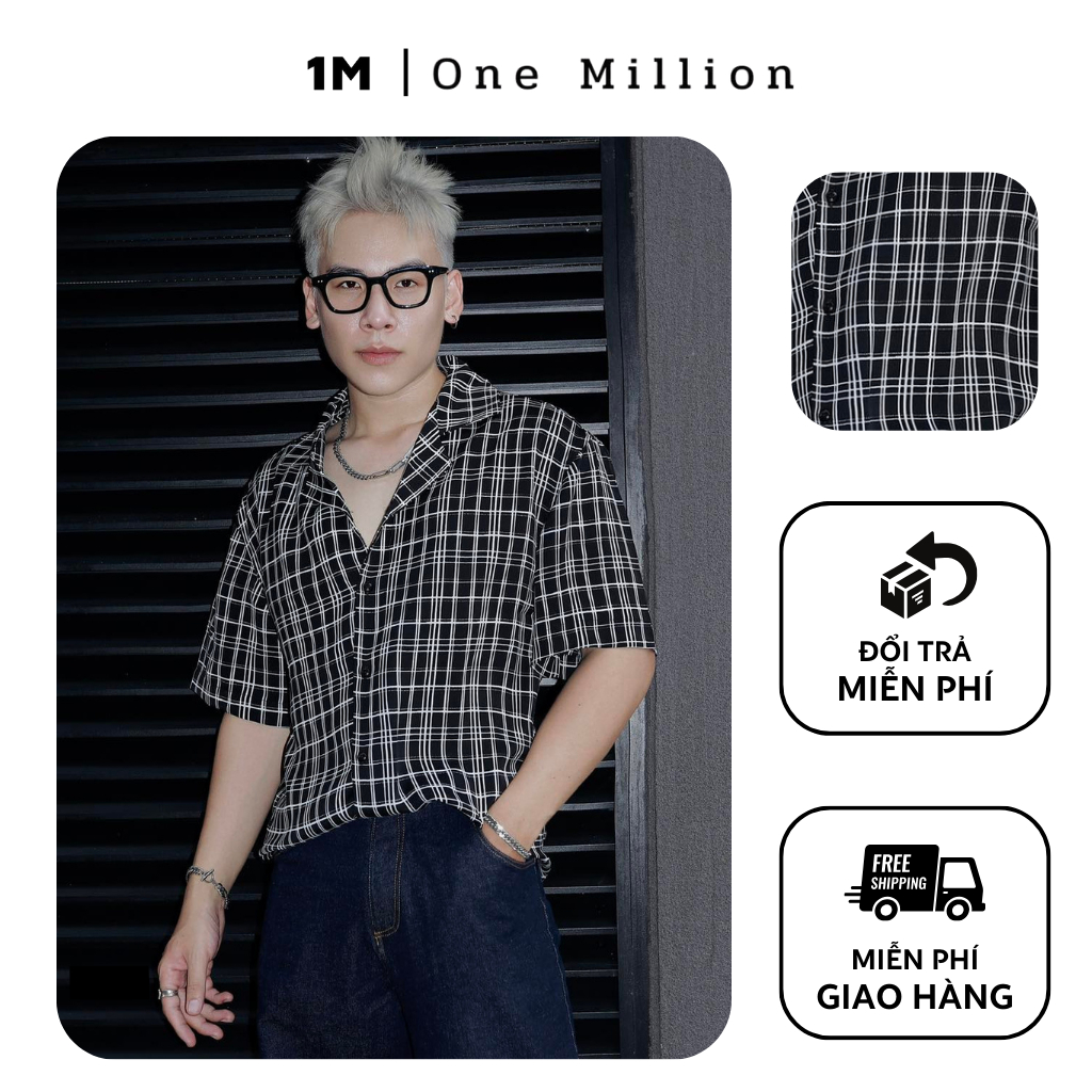 Áo sơ mi lụa pattern short By 1M