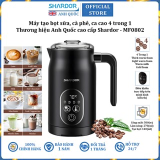 Máy đánh sữa tạo bọt cà phê, ca cao 4 trong 1 thương hiệu Anh Quốc Shardor MF0802 500W - Hàng chính hãng