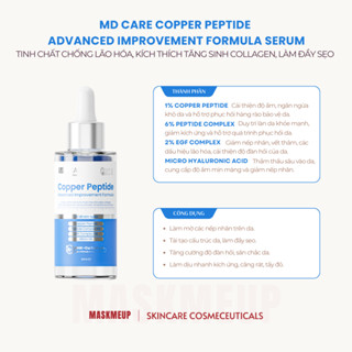 Serum Chống Lão Hóa, Kích Thích Tăng Sinh Collagen, Làm Đầy Sẹo MD CARE Copper Peptide Serum 30ml