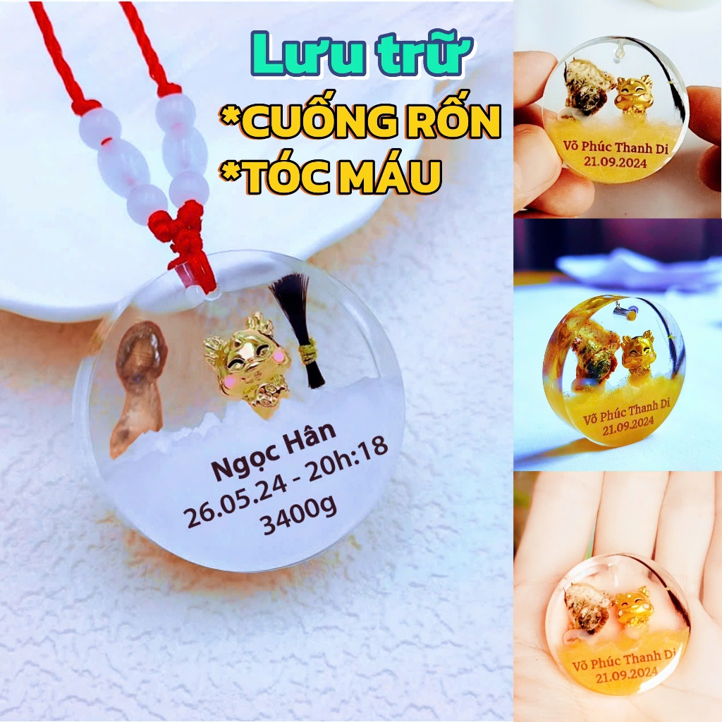 Set lưu giữ cuống rốn cho bé, lưu trữ cuống rốn tóc máu - Phụ kiện dây đeo