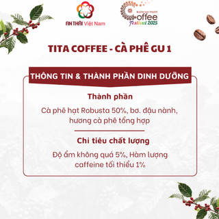 Tita Coffee - Cà Phê Bột Pha Phin Gu 1 Gu Truyền Thống Đắng Nhẹ Thơm Béo