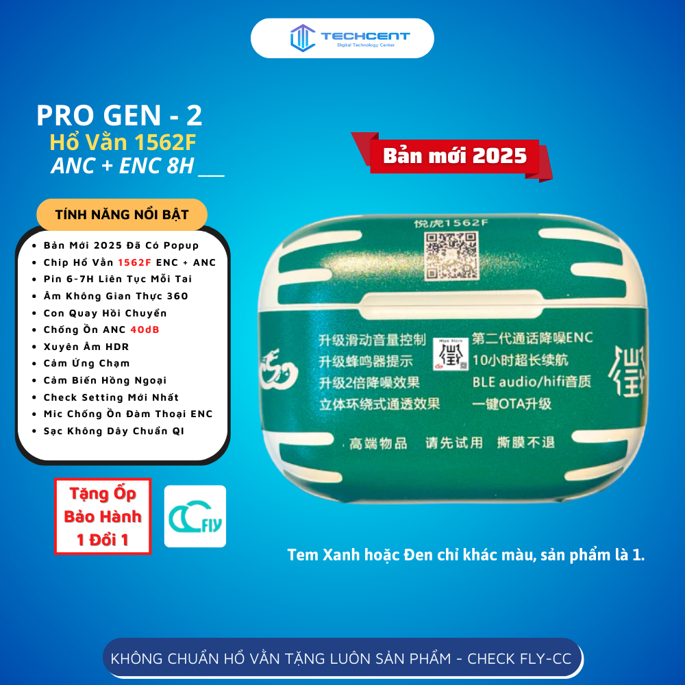 Tai Nghe Louda Hổ Vằn 1562F - Xuyên Âm HDR - Chống Ồn ANC - Âm Thanh Không Gian Chính Hãng