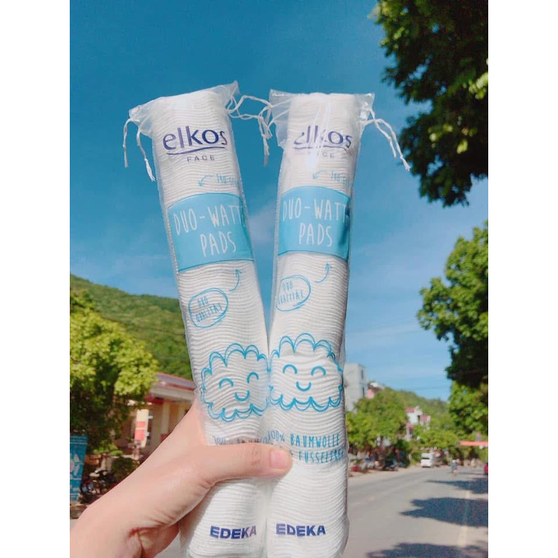 Bông Tẩy Trang Elkos Của Đức 140 Miếng