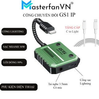 Jack chuyển đổi Plextone GS1 TypeC chia cổng sạc TypeC và tai nghe 3.5 hỗ trợ sạc 30W