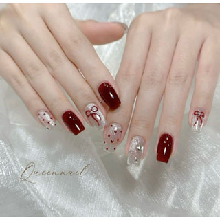  Nail box thiết kế phối mắt mèo Vuông ngắn 