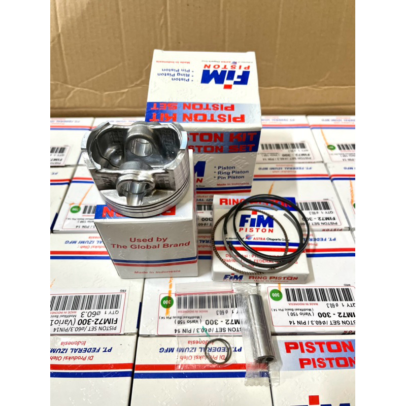 Bộ Piston Bạc FIM72-300KIT Vario 150 Chính Hãng FiM Indonesia