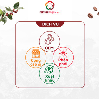 AnTháiCafé - Cà Phê Hạt Rang Robusta Rang Mộc Nguyên Chất (500gr)