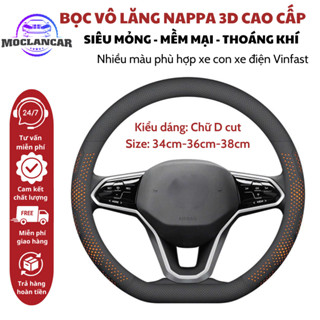  Bọc Vô Lăng Da Nappa Dcut Xe Điện Vinfast Limo green VF3 VF5 VFE34,VF6 VF7 VF8 VF9 Kia Seltos Sonet Caren,MG,XL7 