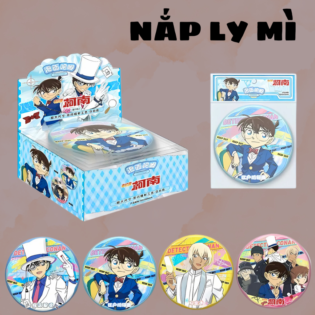 Nắp Ly Mì Anime, 4 trong 1 (Ghim gài, tre tường, dựng bàn, nắp ly)