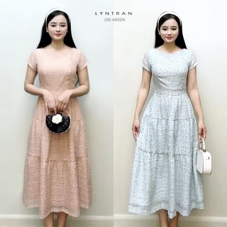  Đầm xoè nhún tầng xinh xắn hàng thiết kế LYNTRAN DX-4502N - Chất Tơ Organza dài 109cm 2 lớp  3056  