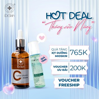 [iDr.Skin Chính Hãng] Tinh chất trắng da IDr.Skin Crystal Vitamin C Ampoule Serum dưỡng ẩm mờ thâm nám 50ml