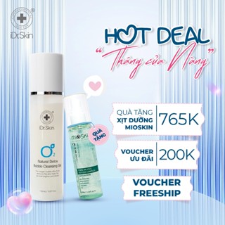 [iDr.Skin Chính Hãng] Sữa rửa mặt sáng da O2 Natural Detox Bubble Cleansing Gel iDr.Skin dưỡng ẩm bật tone da 120ml