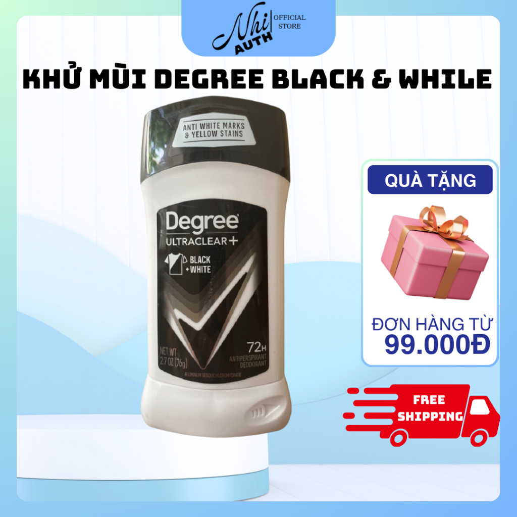 Lăn khử mùi nam Degree Men Motionsense Ultra Clear Black White 76g chính hãng