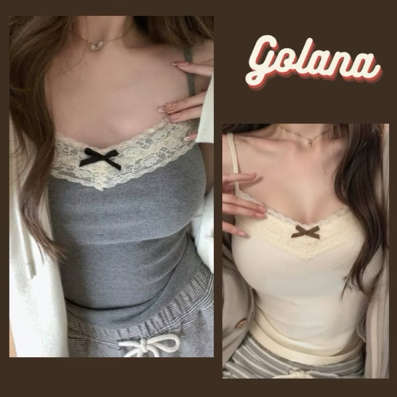 Áo kiểu 2 dây vạt dài phối ren cài gợi cảm, Áo Kiểu Cổ Yếm Phối Ren Có Mút Ngực Bl25 ( có Bigsize) | BigBuy360 - bigbuy360.vn