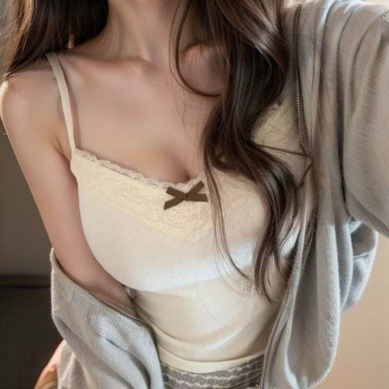 Áo kiểu 2 dây vạt dài phối ren cài gợi cảm, Áo Kiểu Cổ Yếm Phối Ren Có Mút Ngực Bl25 ( có Bigsize) | BigBuy360 - bigbuy360.vn