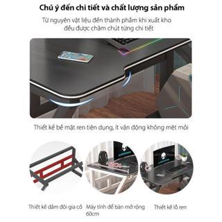 Bàn gaming, bàn làm việc nội thất NTH thiết kế cá tính hiện đại có khoét chỗ ngồi, dễ dàng lắp ráp. | BigBuy360 - bigbuy360.vn