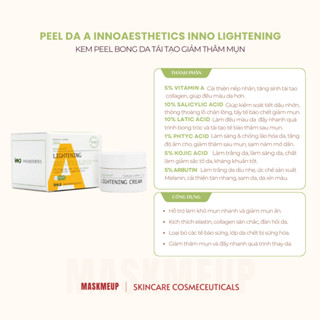 Peel da  A Inno Lightening cho da dầy sừng thâm lâu năm mụn ẩn mụn li ti