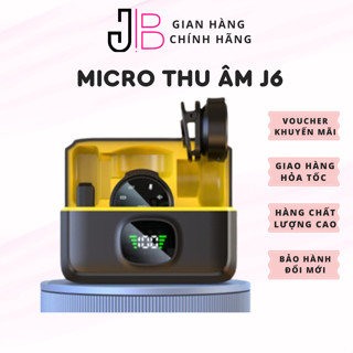 Mic Cài Áo Không Dây J6 Lọc Âm Giảm Ồn Chuyên Nghiệp Livestream, Quay Video Màn Hình Hiển Thị Các Chức Năng (JB STUDIO)