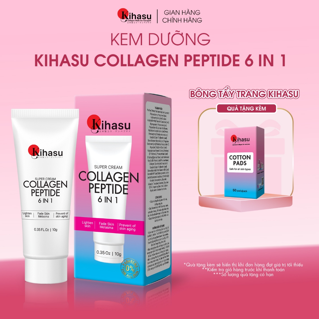 Kem Dưỡng Collagen Kihasu Phục Hồi Da Ngày Và Đêm, Dưỡng Ẩm Da Căng Mướt Sáng Khỏe, Giảm Các Dấu Hiệ