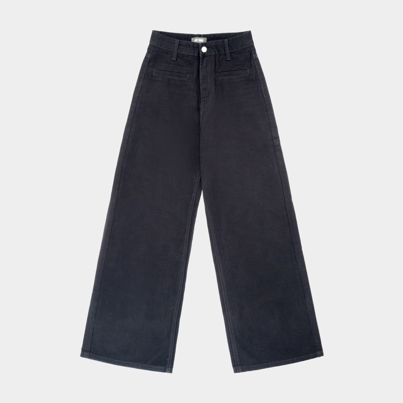 ( MA08) JEANS SUÔNG 4 túi, kiểu đơn giản màu trắng đen dài trơn | BAHYCHIC