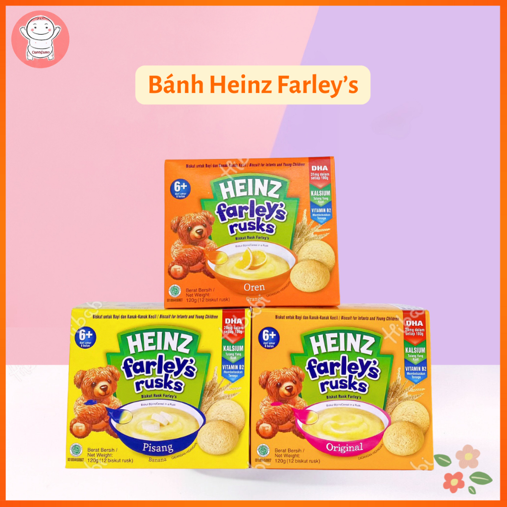 Bánh quy ăn dặm Heinz Farley's cho bé từ 6 tháng (date 05/2026)